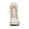 Белые ботинки из кожи на подкладке из натуральной шерсти и рифленной подошве