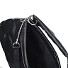 Черная сумка мессенджер из экокожи с декоративной отстрочкой с дополнительной ручкой