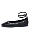 Черные балетки из гладкой кожи CorsoComo