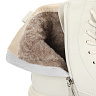 Белые утепленные ботинки из гладкой кожи