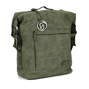 Зеленый рюкзак из экокожи