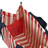 Бежевая пляжная сумка из хлопка с принтом полосы