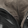 Черные сапоги на шнуровке из кожи на подкладке из комбинированных материалов на утолщенной контрастной подошве на устойчивом каблуке