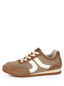 Коричневые кроссовки из текстиля