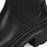 Черные ботинки челси из кожи на подкладке из текстиля на тракторной подошве