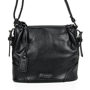 Черная сумка мешок из экокожи