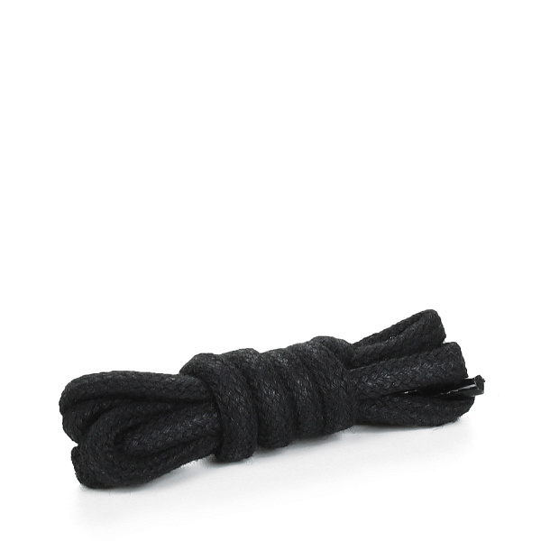 Шнурки толстые круглые с пропиткой, чёрные, 120 см