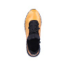 Желтые кроссовки из кожи на подкладке из текстиля