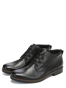 Черные зимние ботинки из кожи