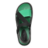 Черно-зеленые сандалии из кожи