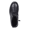 Черные ботинки из кожи с тиснением под рептилию