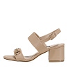 Бежевые босоножки из экокожи на устойчивом каблуке Nine West