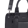 Черная сумка-портфель из комбинированных материалов