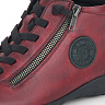Бордовые ботинки из кожи на подкладке из текстиля на спортивной подошве