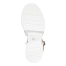 Белые босоножки из кожи на подкладке из натуральной кожи на утолщенной подошве и квадратном каблуке