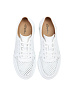 Белые кеды из кожи с перфорацией CorsoComo