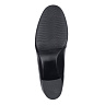 Черные туфли из кожи на устойчивом каблуке