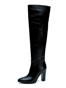 Черные сапоги из гладкой кожи