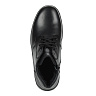 Черные ботинки на шнуровке из кожи на подкладке из натурального меха на утолщенной подошве