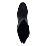 Черные сапоги из велюра на высоком каблуке