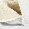 Белые кроссовки из комбинированных материалов на подкладке из натуральной шерсти  на утолщенной подошве