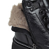Черные ботинки из кожи на подкладке из натуральной шерсти на утолщенной подошве