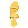 Желтые сабо из искусственной кожи на маленьком каблуке
