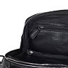 Черная сумка мессенджер из экокожи с дополнительной ручкой