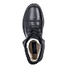 Черные кожаные ботинки с отворотами