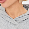 Домашняя футболка с капюшоном женская из вискозы, серая