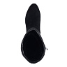 Черные велюровые сапоги на среднем каблуке