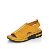 Желтые сандалии из текстиля и экокожи