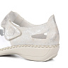 Белые туфли из комбинированных материалов
