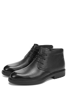 Черные ботинки из кожи