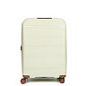 Светло-бежевый компактный чемодан из полипропилена