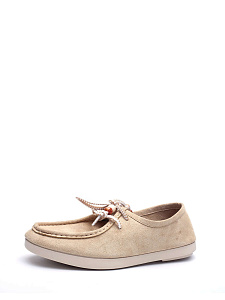 Бежевые туфли из велюра