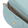 Светло-голубая сумка сэдл из экокожи с дополнительной ручкой