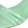 Зеленые  босоножки из кожи на квадратном каблуке