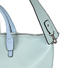 Мятно-голубая сумка шоппер из экокожи с дополнительной ручкой