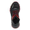 Черные высокие кроссовки из кожи с красными элементами