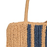 Бежевая пляжная сумка из комбинированных материалов