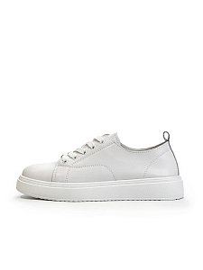 Белые кеды из композиционной кожи