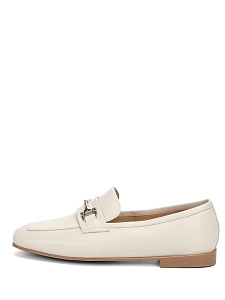 Бежевые лоферы из кожи