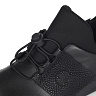 Черные закрытые туфли из комбинированных материалов