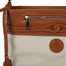 Бежевая сумка-мешок из экокожи и текстиля