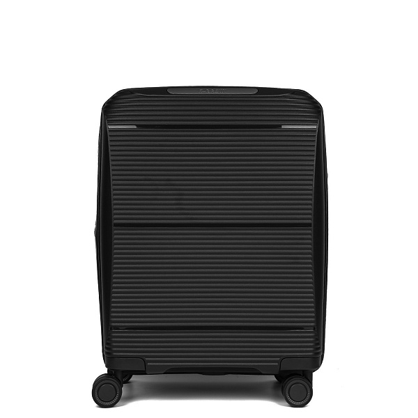 Черный компактный чемодан из полипропилена