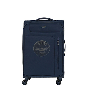 Синий чемодан из полиэстера