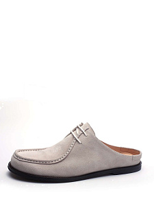 Бежевые полуботинки из велюра