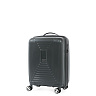 Серый компактный чемодан из полипропилена