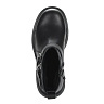 Черные ботинки из кожи на молнии  на подкладке из натуральной шерсти на тракторной подошве